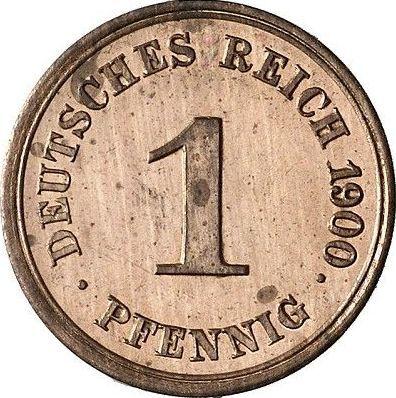 Anverso 1 Pfennig 1900 G "Tipo 1890-1916" - valor de la moneda  - Alemania, Imperio alemán