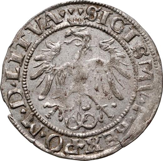 Реверс монеты - 1 грош 1536 года F "Литва" - цена серебряной монеты - Польша, Сигизмунд I Старый