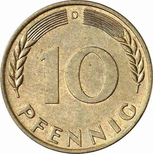 Awers monety - 10 fenigów 1950 D - cena  monety - Niemcy, RFN