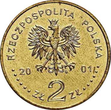 Аверс монеты - 2 злотых 2001 года MW EO "100 лет со дня рождения Стефана Вышинского" - цена  монеты - Польша, III Республика после деноминации