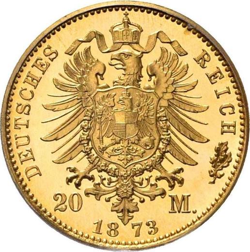 Реверс монеты - 20 марок 1873 года A "Пруссия" - цена золотой монеты - Германия, Германская Империя