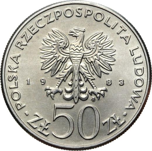 Obverse 50 Zlotych 1983 MW SW "John III Sobieski" Copper-Nickel -  Coin Value - Poland, Peoples Republic