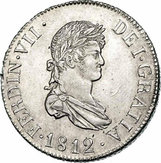 Аверс монеты - 4 реала 1812 года C SF - цена серебряной монеты - Испания, Фердинанд VII