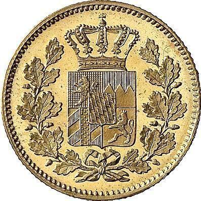 Аверс монеты - 2 пфеннига 1850 года Золото - цена золотой монеты - Бавария, Людвиг I