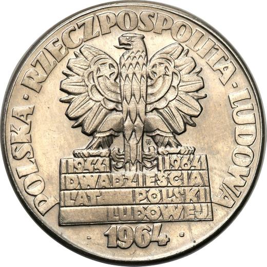 Anverso Pruebas 20 eslotis 1964 MW "Nueva acería. Płock, Turoszow" Níquel - valor de la moneda  - Polonia, República Popular
