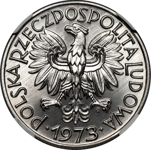 Awers monety - 5 złotych 1973 MW WJ JG "Rybak" - cena  monety - Polska, PRL