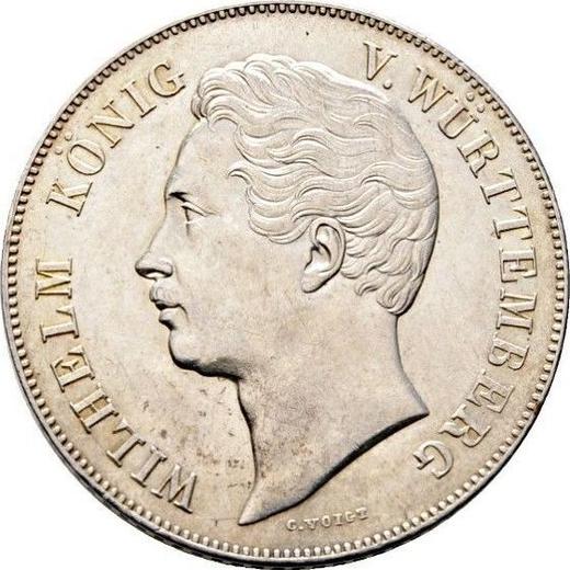 Anverso 2 florines 1853 - valor de la moneda de plata - Wurtemberg, Guillermo I