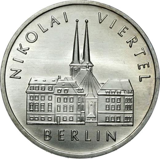 Аверс монеты - 5 марок 1987 года A "Николаифиртель" - цена  монеты - Германия, ГДР