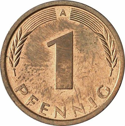 Аверс монеты - 1 пфенниг 1991 года A - цена  монеты - Германия, ФРГ