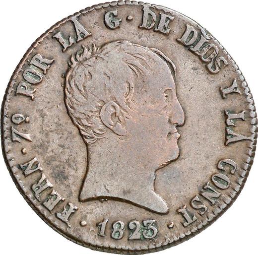 Obverse 8 Maravedís 1823 Ja "Type 1822-1823" Without denomination -  Coin Value - Spain, Ferdinand VII