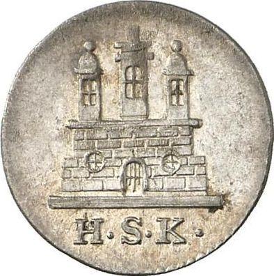 Аверс монеты - Сехслинг (6 пфеннигов) 1833 года H.S.K. - цена  монеты - Гамбург, Вольный город