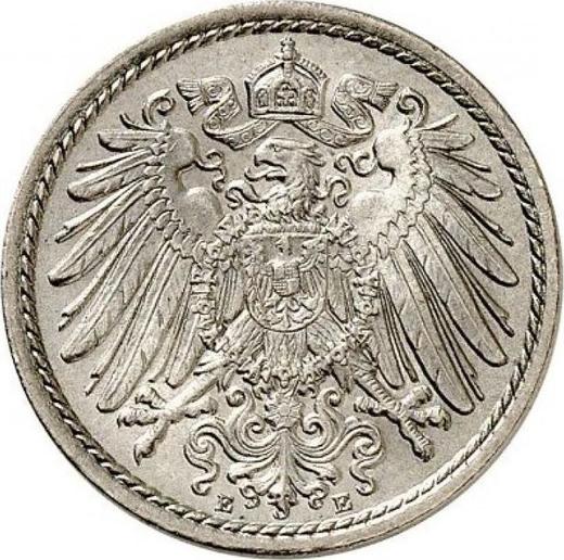 Rewers monety - 5 fenigów 1899 E "Typ 1890-1915" - cena  monety - Niemcy, Cesarstwo Niemieckie