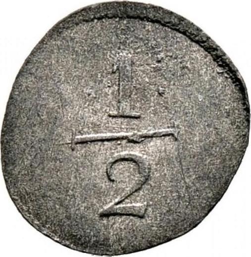 Реверс монеты - 1/2 крейцера 1818 года - цена серебряной монеты - Вюртемберг, Вильгельм I