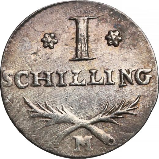 Реверс монеты - 1 шиллинг 1808 года M "Данциг" Серебро - цена серебряной монеты - Польша, Вольный город Данциг