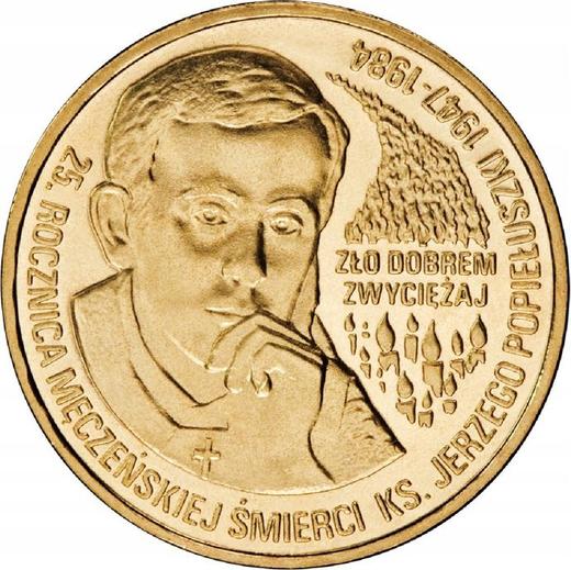 Reverso 2 eslotis 2009 MW "25 aniversario de la muerte de martirio de sacerdote Jerzy Popiełuszko" - valor de la moneda  - Polonia, República moderna
