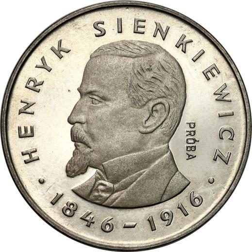 Reverso Pruebas 100 eslotis 1977 MW "Henryk Sienkiewicz" Níquel - valor de la moneda  - Polonia, República Popular
