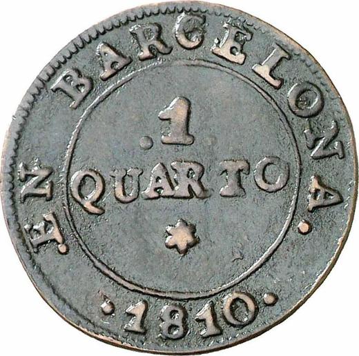 Реверс монеты - 1 куарто 1810 года - цена  монеты - Испания, Жозеф Бонапарт