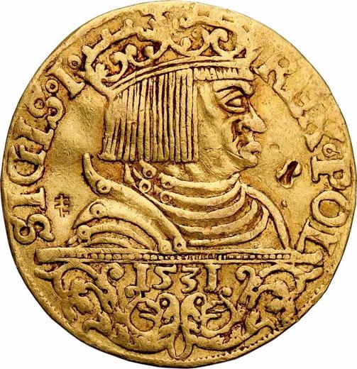 Аверс монеты - Дукат 1531 года CN - цена золотой монеты - Польша, Сигизмунд I Старый