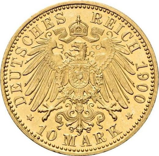 Reverso 10 marcos 1900 A "Prusia" - valor de la moneda de oro - Alemania, Imperio alemán