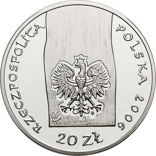 Аверс монеты - 20 злотых 2006 года MW UW "Церковь в Хачуве" - цена серебряной монеты - Польша, III Республика после деноминации