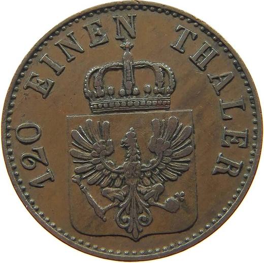 Аверс монеты - 3 пфеннига 1849 года A - цена  монеты - Пруссия, Фридрих Вильгельм IV