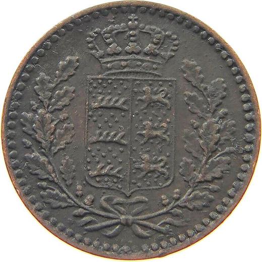 Anverso 1/4 Kreuzer 1872 - valor de la moneda  - Wurtemberg, Carlos I