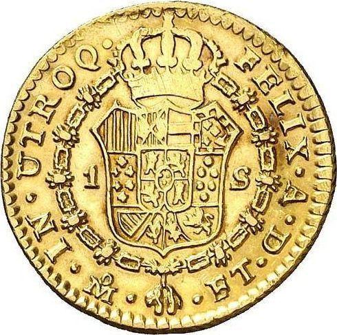 Реверс монеты - 1 эскудо 1803 года Mo FT - цена золотой монеты - Мексика, Карл IV