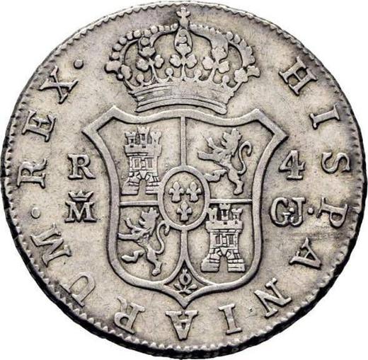 Реверс монеты - 4 реала 1819 года M GJ - цена серебряной монеты - Испания, Фердинанд VII