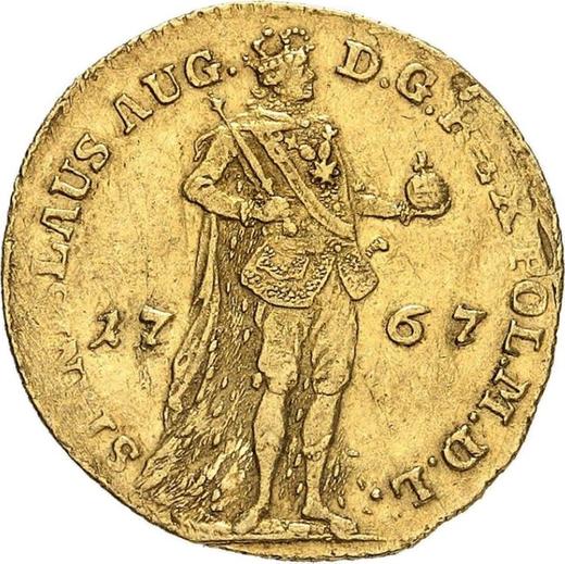 Anverso Ducado 1767 "Figura del rey" - valor de la moneda de oro - Polonia, Estanislao II Poniatowski