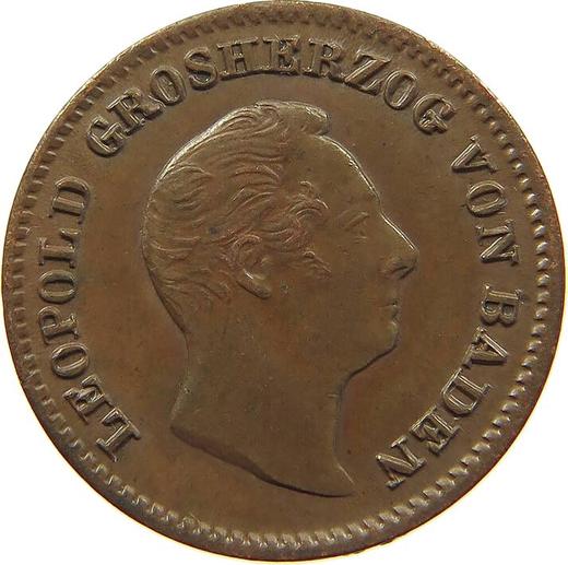 Awers monety - 1/2 krajcara 1849 - cena  monety - Badenia, Leopold