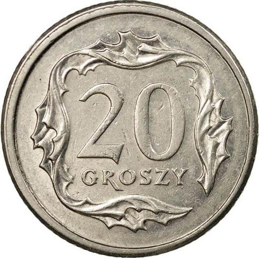 Revers 20 Groszy 2007 MW - Münze Wert - Polen, III Republik Polen nach Stückelung