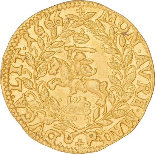 Rewers monety - Dukat 1666 TLB "Litwa" - cena złotej monety - Polska, Jan II Kazimierz