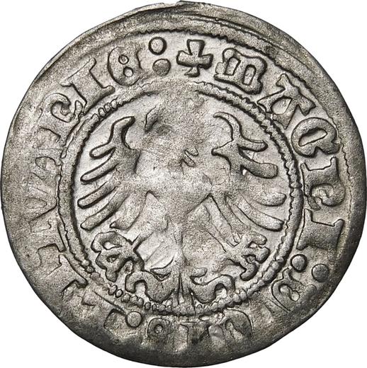 Rewers monety - Półgrosz 1518 "Litwa" - cena srebrnej monety - Polska, Zygmunt I Stary