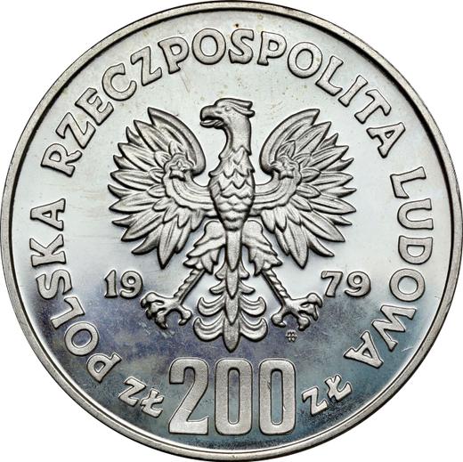 Аверс монеты - Пробные 200 злотых 1979 года MW "Мешко I" Серебро - цена серебряной монеты - Польша, Народная Республика