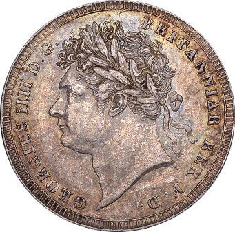 Аверс монеты - 3 пенса 1830 года "Монди" - цена серебряной монеты - Великобритания, Георг IV