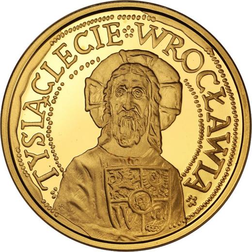 Реверс монеты - 200 злотых 2000 года MW NR "1000 лет Вроцлаву" - цена золотой монеты - Польша, III Республика после деноминации