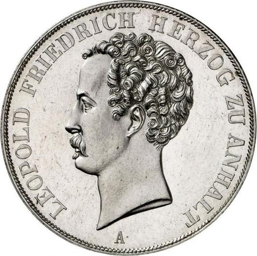Anverso 2 táleros 1839 A - valor de la moneda de plata - Anhalt-Dessau, Leopoldo Federico