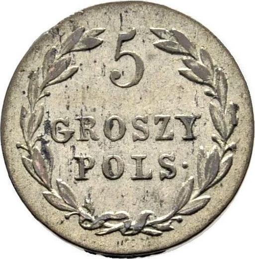 Reverso 5 groszy 1824 IB - valor de la moneda de plata - Polonia, Zarato de Polonia