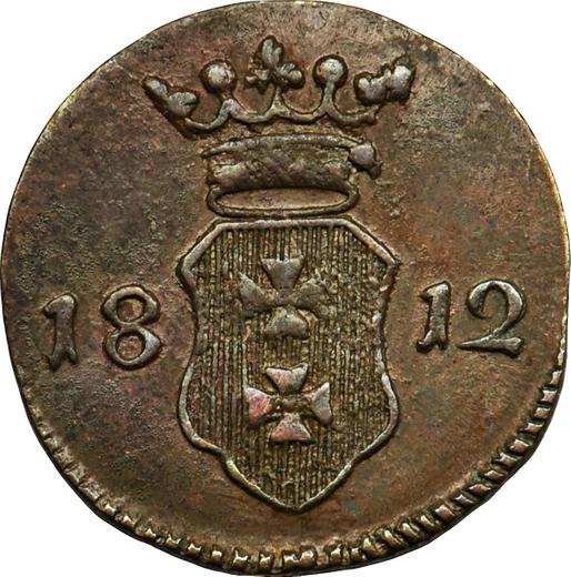 Awers monety - 1 szeląg 1812 M "Danzig" Miedź - cena  monety - Polska, Wolne Miasto Gdańsk