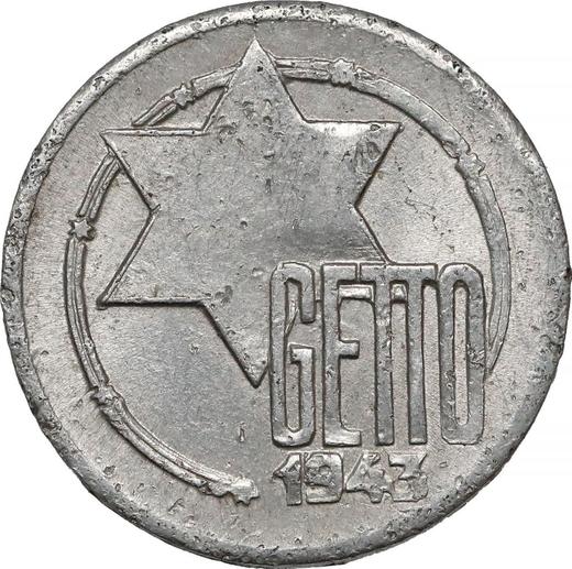 Аверс монеты - 5 марок 1943 года "Лодзинское гетто" Алюминий - цена  монеты - Польша, Немецкая оккупация