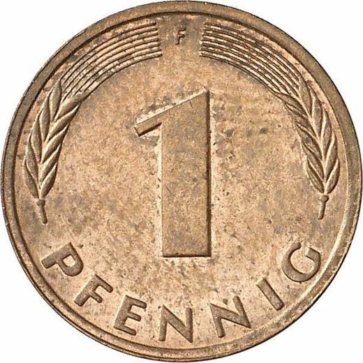 Аверс монеты - 1 пфенниг 1989 года F - цена  монеты - Германия, ФРГ