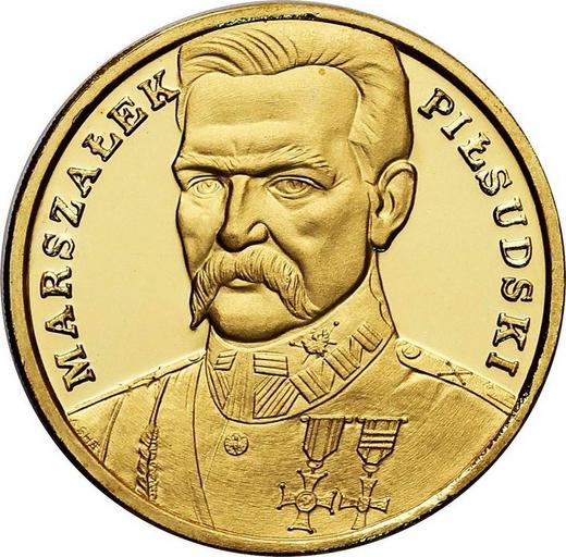 Reverso 200000 eslotis 1990 "Józef Piłsudski" - valor de la moneda de oro - Polonia, República moderna