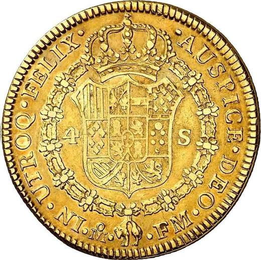 Реверс монеты - 4 эскудо 1797 года Mo FM - цена золотой монеты - Мексика, Карл IV
