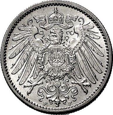 Reverso 1 marco 1892 F "Tipo 1891-1916" - valor de la moneda de plata - Alemania, Imperio alemán