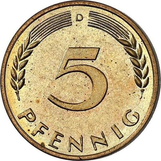 Awers monety - 5 fenigów 1949 D "Bank deutscher Länder" - cena  monety - Niemcy, RFN