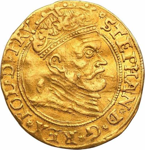 Аверс монеты - Дукат 1578 года "Гданьск" - цена золотой монеты - Польша, Стефан Баторий