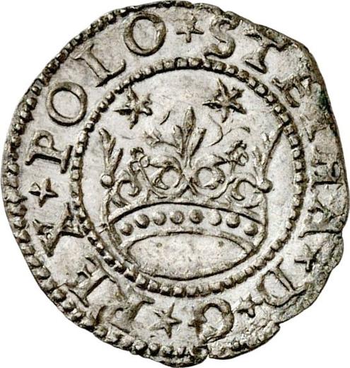 Аверс монеты - Полугрош (1/2 гроша) 1580 года - цена серебряной монеты - Польша, Стефан Баторий