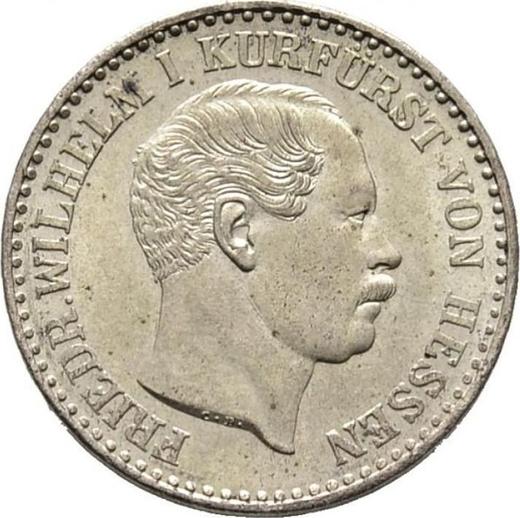 Аверс монеты - 2 1/2 серебряных гроша 1856 года C.P. - цена серебряной монеты - Гессен-Кассель, Фридрих Вильгельм I