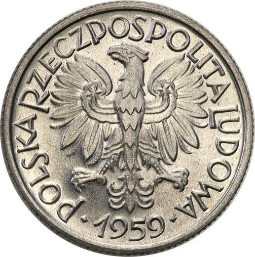 Аверс монеты - 2 злотых 1959 года "Колосья и фрукты" - цена  монеты - Польша, Народная Республика