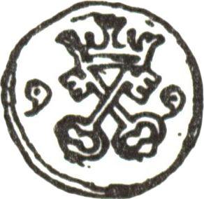 Реверс монеты - Денарий 1599 года "Тип 1587-1614" - цена серебряной монеты - Польша, Сигизмунд III Ваза